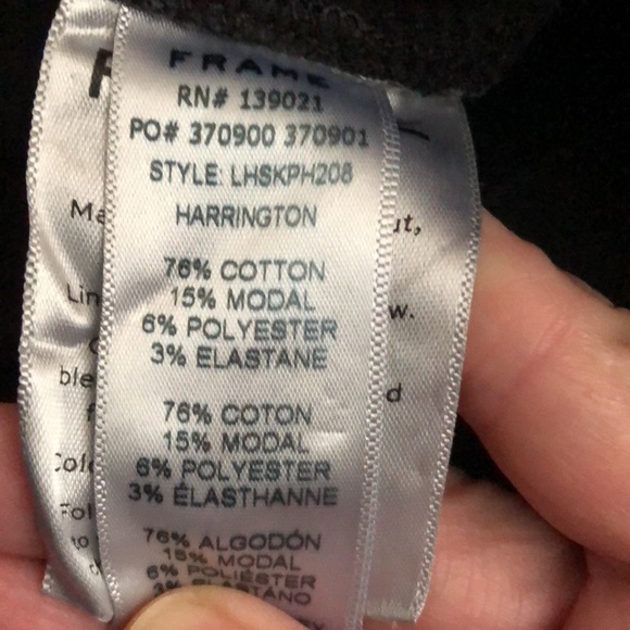 Frame Denim Le High Skinny Petal Hem in Harrington wash Gray Sz 26 - Picture 9 of 11